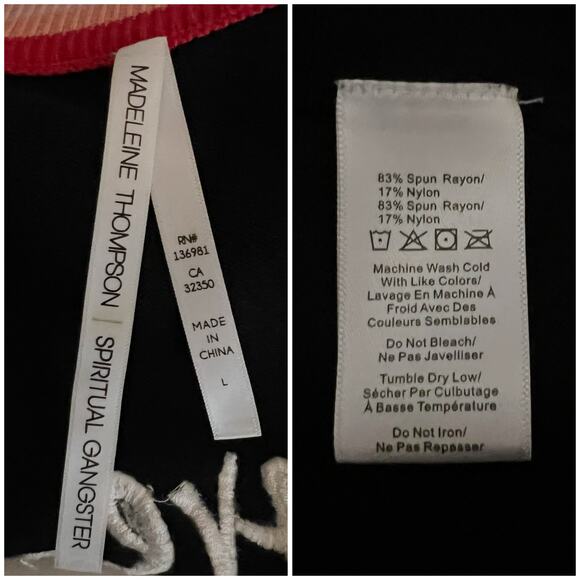 Spiritual Gangster | Madeleine Thompson Love is Gangster Rainbow Zip Up Jacket L - Picture 8 of 8